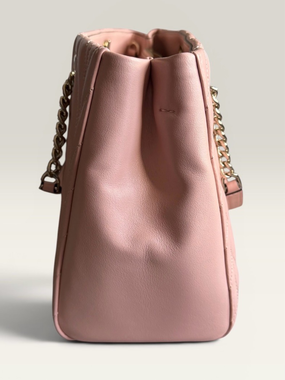 KATE ♠️ SPADE LEATHER Pink Quilted Chain-Handle BAG - Picture 4 of 17
